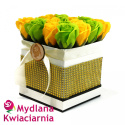 Bukiet Mydlany flower box z kokardą