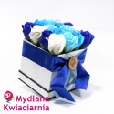 Bukiet Mydlany flower box z kokardą