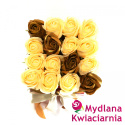 Bukiet Mydlany flower box z kokardą