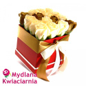 Bukiet Mydlany flower box z kokardą