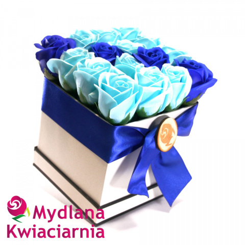 Bukiet Mydlany flower box z kokardą