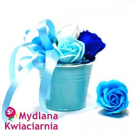 Bukiet kwiatów mydlanych Promyk - niebieski