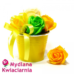 Bukiet kwiatów mydlanych Promyk - żółty