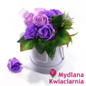 Lawendowa Łąka bukiet mydlany Flower Box LUX