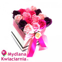 Bukiet Mydlany DAMA flower box z kokardą