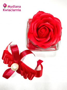 Róża Mydlana Konfetti - czerwona
