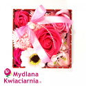 Bukiet kwiatów mydlanych Gwiazdka - kolorowy flower box