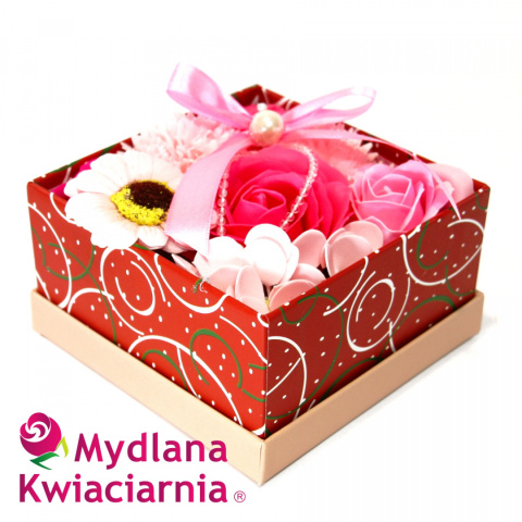 Bukiet kwiatów mydlanych Gwiazdka - kolorowy flower box