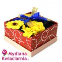 Bukiet kwiatów mydlanych Gwiazdka - kolorowy flower box