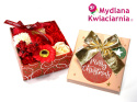 Bukiet kwiatów mydlanych Gwiazdka - kolorowy flower box