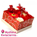 Bukiet kwiatów mydlanych Gwiazdka - kolorowy flower box