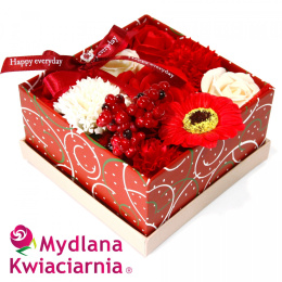 Bukiet kwiatów mydlanych Gwiazdka - kolorowy flower box