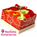 Bukiet kwiatów mydlanych Gwiazdka - kolorowy flower box