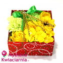 Bukiet kwiatów mydlanych Gwiazdka - kolorowy flower box