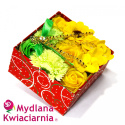 Bukiet kwiatów mydlanych Gwiazdka - kolorowy flower box