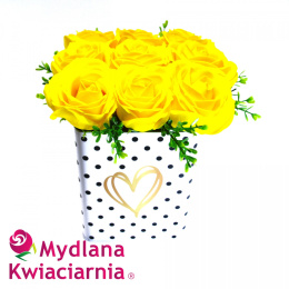 Bukiet mydlany Flower Box FRIENDLY - żółty