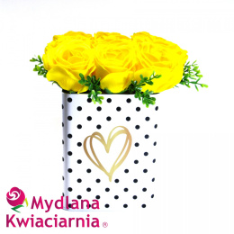 Bukiet mydlany Flower Box FRIENDLY - żółty