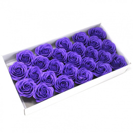 Kwiat mydlany główka - duża róża fioletowa 25 sztuk