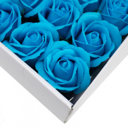 Kwiat mydlany główka - róża niebieska 50 sztuk