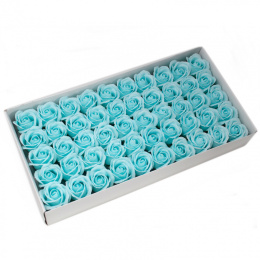 Kwiat mydlany główka - róża błękitna 50 sztuk