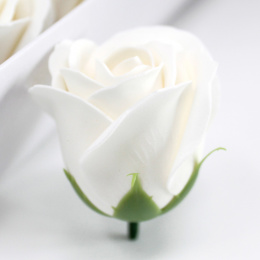 Kwiat mydlany główka - róża biała 50 sztuk