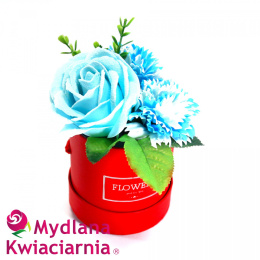 Kwiaty Mydlane - Bukiet Flower Box PREZENT - Śnieżynka