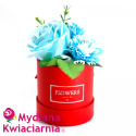 Kwiaty Mydlane - Bukiet Flower Box PREZENT - Śnieżynka