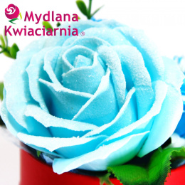 Kwiaty Mydlane - Bukiet Flower Box PREZENT - Śnieżynka