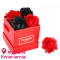 Kwiaty Mydlane Flower Box 4YOU - czerwone i czarne róże
