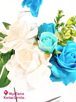 Bukiet Mydlany piękne róże Flowerbox Soap-Art