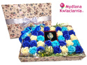 FlowerBox zestaw Premium 36 róż z biżuterią wenecką