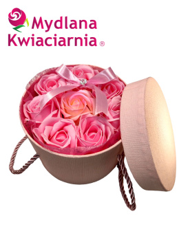 Flower box Bajka - różowe róże