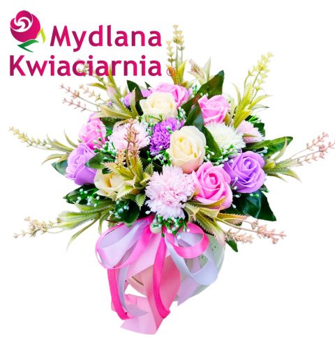 Bukiet mydlany Flower Box PREMIUM - 18 kwiatów