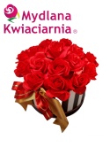 Elegancki bukiet mydlanych kwiatów Flowerbox - 20 róż