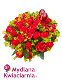 Elegancki bukiet mydlanych kwiatów Flowerbox - 35 róż