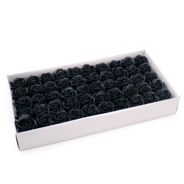 Kwiat mydlany główka - róża czarna z białą obwódką 50 sztuk