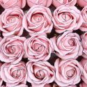 Kwiat mydlany główka - róża różowa z czarną obwódką 50 sztuk