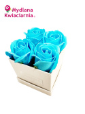 Kwiaty Mydlane Flower Box 4YOU - niebieskie róże