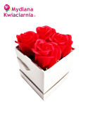 Kwiaty Mydlane Flower Box 4YOU - czerwone róże