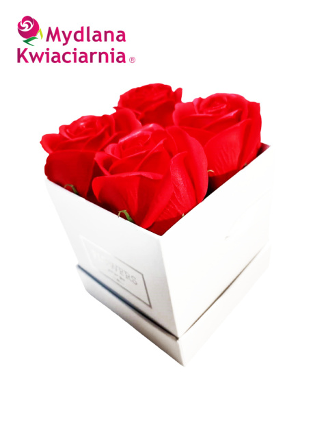 Kwiaty Mydlane Flower Box 4YOU - czerwone róże