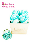 Kwiaty Mydlane Flower Box 4YOU - błękitne róże