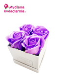 Kwiaty Mydlane Flower Box 4YOU - lawendowe róże