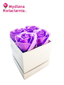 Kwiaty Mydlane Flower Box 4YOU - lawendowe róże