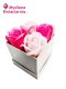 Kwiaty Mydlane Flower Box 4YOU - jasne i ciemne różowe róże