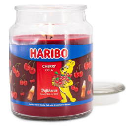Sojowa świeca zapachowa Haribo - wiśniowa cola