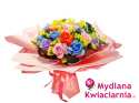 Kolorowy bukiet mydlany - 36 kwiatów