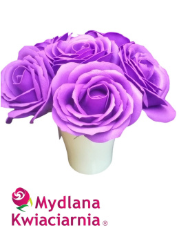 Bukiet mydlany w ceramice Egida- lawendowe róże