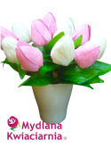 Bukiet mydlany w ceramice - Tulipany