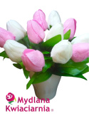 Bukiet mydlany w ceramice - Tulipany