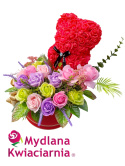 Elegancki bukiet mydlanych kwiatów Flowerbox - 35 róż